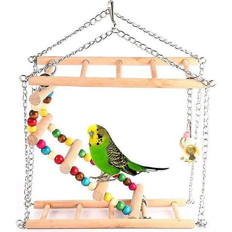 Vogelspielzeug, Papageienspielzeug, Schaukelleiter, Kletterwand, Doppeltreppe, Vogelspielzeug (1/5)