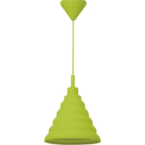 Colgante Pirámide silicona acabado verde 31 cm(alto) 25 cm(ancho) 25 cm(fondo (1/2)