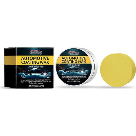 Cire pour voiture, cire de revêtement automobile, cire de palme solide, entretien, imperméable, anti-salissure, retarde l'oxydation et protège la peinture de la voiture (1/4)