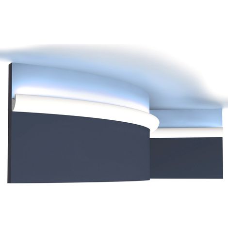 Cornisa Orac Decor CX188F AXXENT Moldura de corona flexible Perfil de estuco diseño moderno blanco 2 m