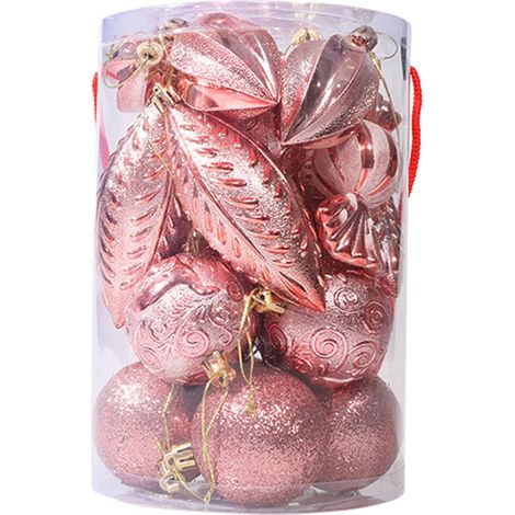 Boules de Noël décoratives pour sapin - Boules de Noël décorées de paillettes (1/5)