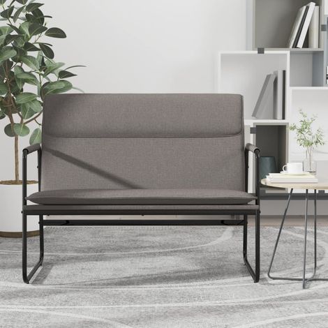 Sitzbank Taupe 100x64x80 cm Stoff