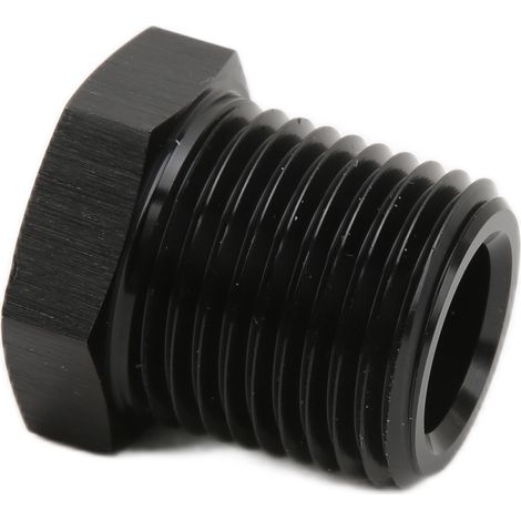 Raccord réducteur fileté extérieur 1/4 pouce NPT vers filetage intérieur 1/8 pouce NPT, pièces automobiles noires. (1/5)