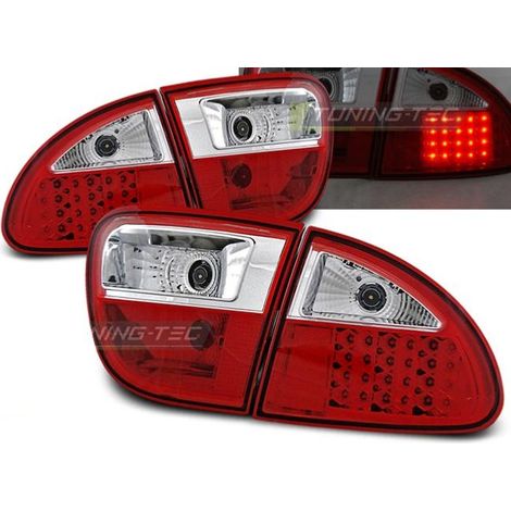 Paire de feux arriere Seat Leon 99-04 LED rouge blanc (1/2)
