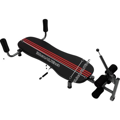 Dispositivo para estirar la espalda, dispositivo de tracción lumbar, solución para aliviar el dolor, negro (1/2)