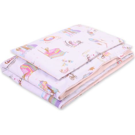Juego de ropa de cama infantil reversible, 2 piezas de algodón, 140x200 cm Junior - princesas de cuento de hadas (1/4)
