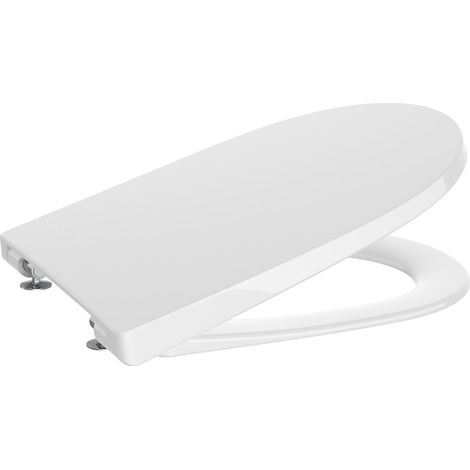 Tapa y asiento Supralit® para inodoro normal ONA - ROCA Color: Blanco mate - Características: Caída amortiguada (1/2)