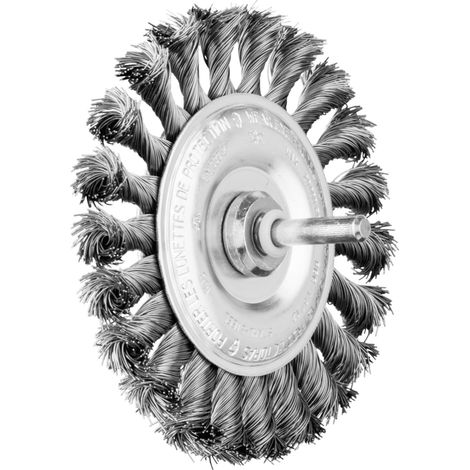PFERD TOOLS Rundbürste gezopft RBG Ø100x12 mm Schaft-Ø6 mm Stahl-Draht-Ø0,35 10 Stk
