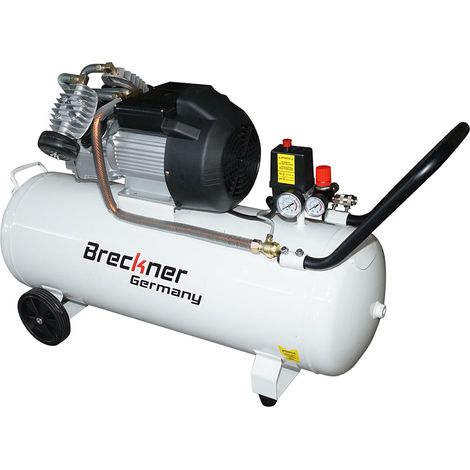 Compressore d'aria da 100 litri, motore a V a 2 cilindri 2,2 kW/3 CV, pressione massima 8 bar, volume d'aria aspirata 425 l/min Breckner Germany (1/5)