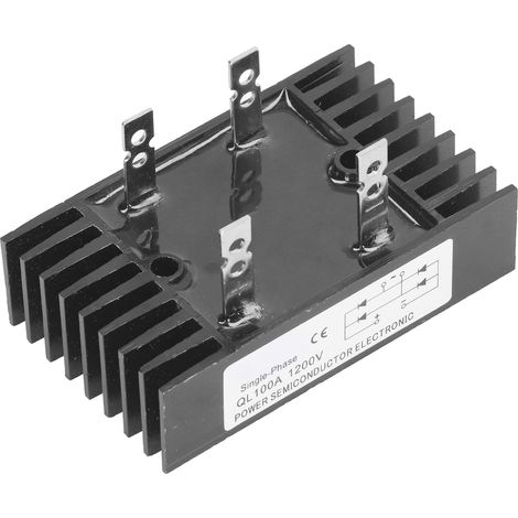 Pont Redresseur Triphasé 100A Régulateur de Tension Diode Haute Puissance avec Radiateur (1/5)