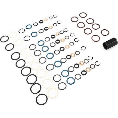 Kit de réparation de fuite de rampe d'injection diesel comprenant des joints toriques et des joints d'injecteur, compatible avec Ford 6.0L Powerstroke. (1/5)