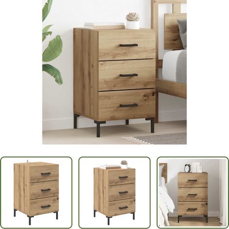 vidaXL Artisan-Eiche - Nachttisch Artisan-Eiche 40 x 40 x 66 cm Holzwerkstoff (1/5)