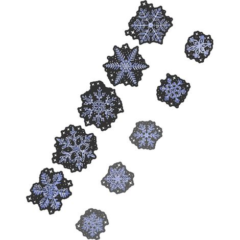 20 étiquettes autocollantes flocons de neige en PET pour scrapbooking, carnets et albums photo (type 1) (1/5)