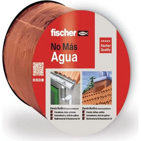 Nastro di butile 10cm x 10m Terracotta 564129 Fischer (1/2)