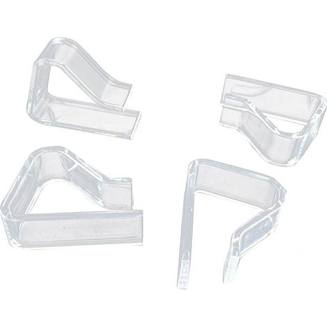 24 pinzas de plástico transparente para manteles – picnic/interior/boda/Navidad – soportes de pinzas ligeros y reutilizables (1/5)