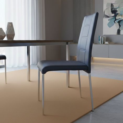 Silla Gorno, Estructura Gris, Asiento Negro, Negro (1/5)