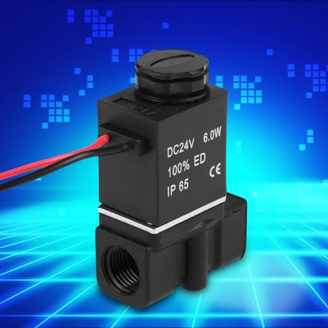 2P025-08 DC24V PT 1/4" Gewinde-Elektromagnetventil, Kunststoff, für Wasser / Luft / Öl (1/5)