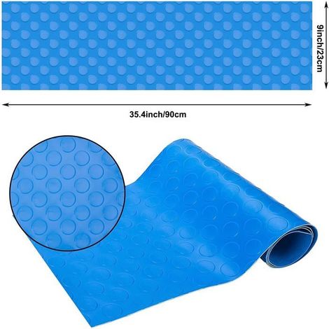 2 tapis PVC antidérapants pour échelle de piscine hors sol, protection de texture pour doublure et escaliers, dimensions 90x23 cm (1/5)
