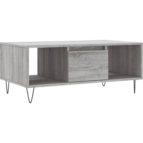 Maison Exclusive - Couchtisch Grau Sonoma 90x50x36,5 cm Holzwerks