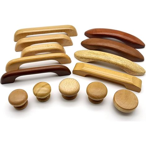 Poignées de tiroir en bois pour armoire chambre, table chevet (1/5)