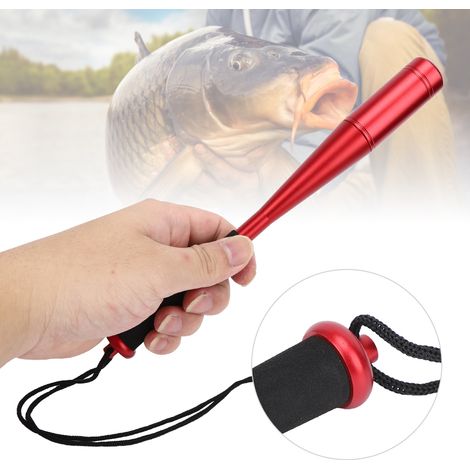 Marteau de pêche en alliage d'aluminium, outil de frappe, batte de pêche avec poignée souple, accessoires pour cannes à pêche, rouge (1/4)