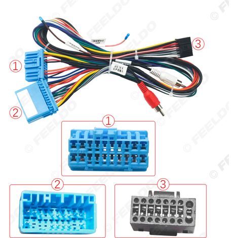 Anwendbar auf das Stromkabel des Honda Accord der 7. Generation (2002-2007), den modifizierten Kabelbaum für das PalmXun 16P Android-Navigationssystem mit großem Bildschirm und das hintere Kabel. (1/5)