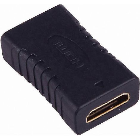 Adaptateur Mini HDMI femelle-femelle plaqué or noir (1/4)