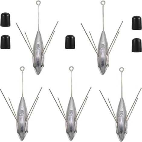 Plomb De Pêche Sputnik - 5 Pièces 57 g À 142 g - Pour Pêche En Mer Surf Casting Et En Eau Douce - Plombs À Longue Queue (1/5)