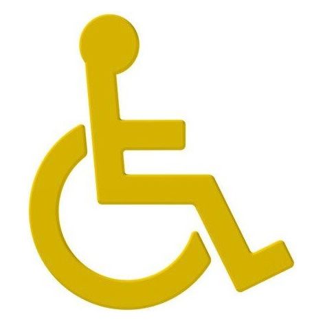 Symbole Fauteuil SERIE 801 autocollant. Polyamid jaune moutarde