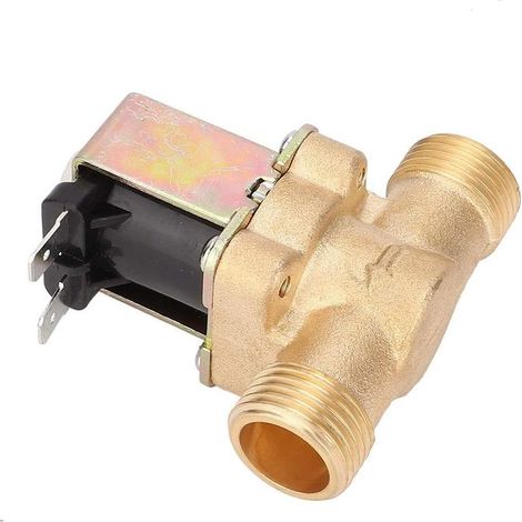 Magnetventil – DC12V G1/2" Normalerweise offen, Messing, elektrischer Wassereinlass-Magnetventilschalter (1/3)