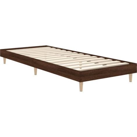 vidaXL Giroletto senza Materasso Rovere Marrone 75x190cm in Truciolato (1/4)