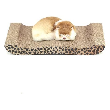 BUNTHAUS Tapis à griffer incurvé pour chat 48×26,5×5 cm, carton premium résistant (1/5)