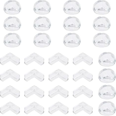 Tischkantenschoner – Transparente Silikon-Eckenschützer für Babys – Für Tische, Betten, Schreibtische, Schränke – 32 Stück (1/5)