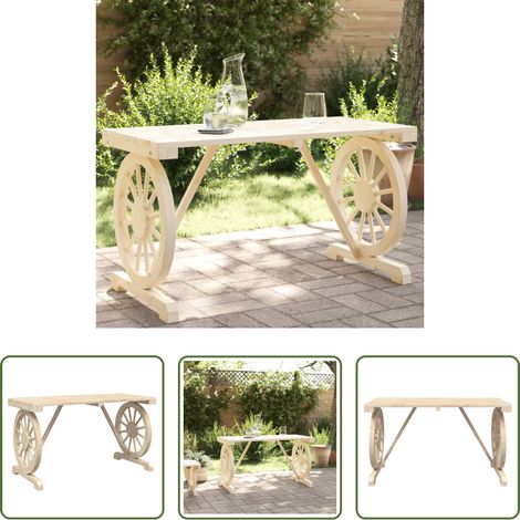 Holztisch - Gartentisch 115x55x65 cm Massivholz Tanne (1/5)