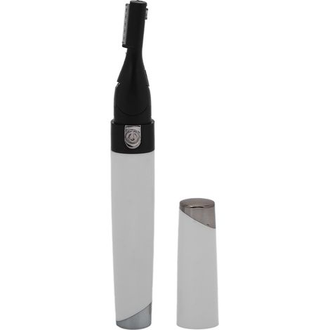 Épilateur électrique rechargeable pour sourcils et visage, en forme de rouge à lèvres, blanc (1/5)