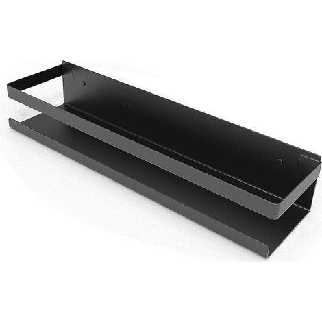 Étagère de Douche Sans Perçage, Étagère Salle de Bain Acier Inoxydable SUS304, Noir mat - 30 cm (1/5)