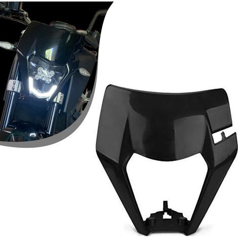 Motorcycle Headlight Plate for 125 150 250 300 350 450 500 EXC XCW EXC-F 2017 2018 Dirt Bike Enduro Motocross Supermoto - Black (1/4)