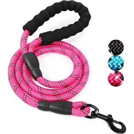 pair Corde Laisse pour Chien avec poignée rembourrée Souples et Fils réfléchissants en Nylon Durable Laisse de sécurité 1.5 m Escalade Corde Twist Laisse pour Chien pour Small Medium Chiens-Fei Yu (1/5)