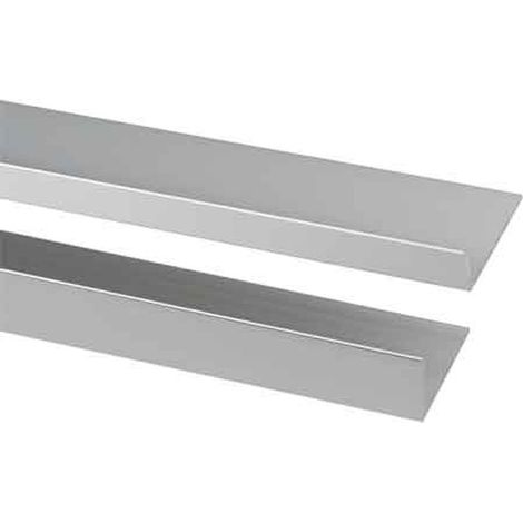 PROFILO PER RIVESTIMENTI ANGOLARE TIPO 'L' 15x10x1 mm - satinato - barra 2 mt Q.TA 10