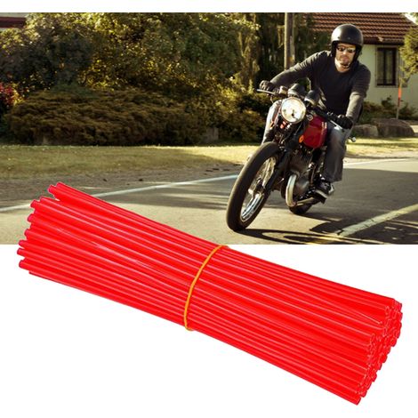 72 pièces housses de rayons vélo décoratives universelles rouges pour VTT, VTT enfants, accessoires cool (1/5)