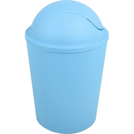 MSV - Pattumiera oscillante AKO PP - Capacità 5,5 l - Design compatto e pratico - Ideale per bagno o cucina - Azzurro - Funzionamento semplice (1/3)