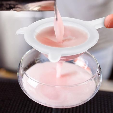 Colador de alimentos ultrafino, yogur, red, colador de plástico, colador de malla de doble oreja para filtrar zumo, café, miel, té (malla 200) (1/4)