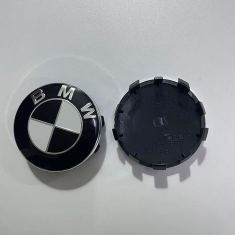Cache moyeu de roue BMW 56 mm noir et blanc, lot de 4 emblèmes centraux pour jantes Série 1 3 5 7 X1 X3 X4 X5 X6, logo automobile