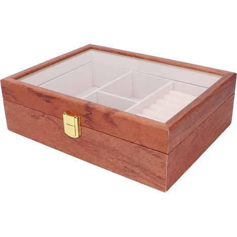 Boîte à bijoux, présentoir pour bracelets, boucles d'oreilles et colliers, rangement pour bijoux (1/5)