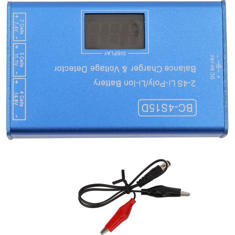 Chargeur d'équilibrage pour batteries lithium 2-4S, chargeur pour modèles réduits d'avions avec affichage électronique haute précision, norme européenne 100-240 V CA (1/5)