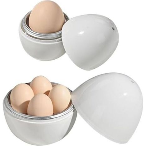 Cuiseur à œufs en aluminium – Cuiseur à œufs pour micro-ondes Appareil portable pour faire bouillir les œufs à la coque, cuiseur à œufs durs et doux, ustensile de cuisine pour une cuisson rapide des (1/5)
