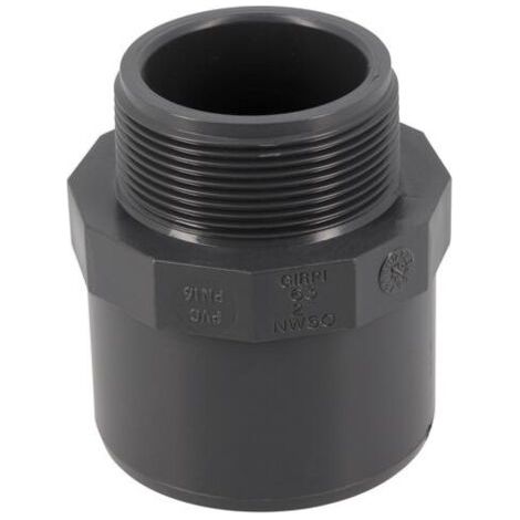 Raccord pression PVC mâle-femelle Ø75-63 mâle 50-60