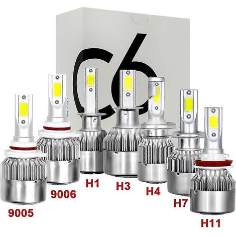 Ampoules LED pour phares de voiture, kit complet d'éclairage LED longue portée 9005, 36 W, 6000 lm (1/5)
