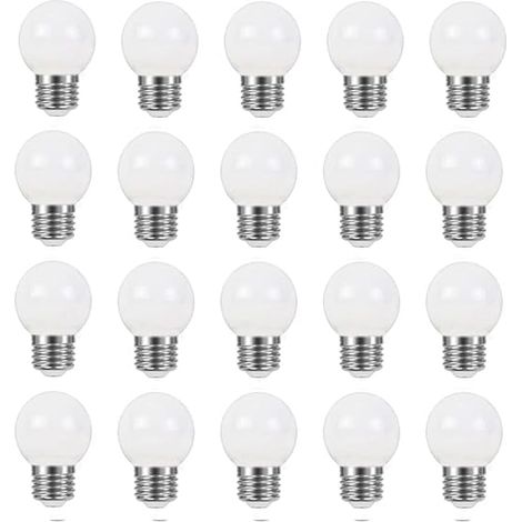 E27 G45 Ampoule LED 2W Blanc Chaud Imperméable Guirlande Lumineuse Intérieur Extérieur Noël Halloween Décoration Fête Mariage AC 220-240V (1/5)