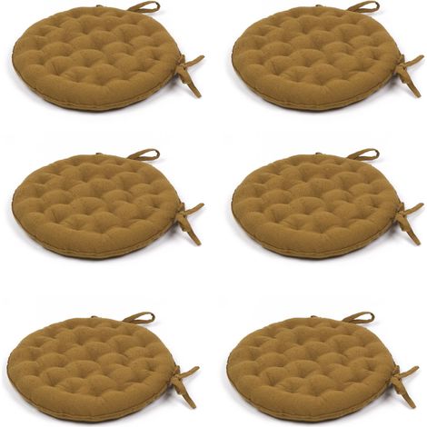 Coussin de chaise rond Secession, coton, Ø 37 cm (1/4)